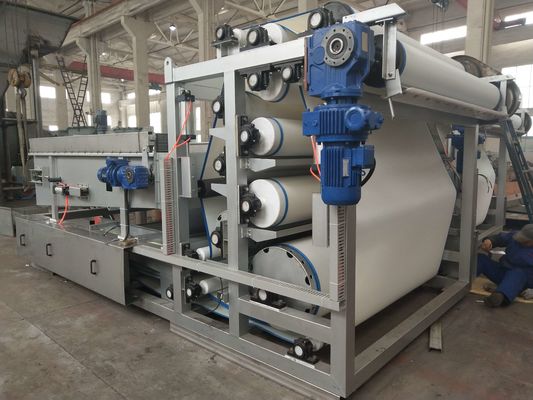 шуга Dewatering, пресса прессы пояса 20kg/h фильтра пояса 1000mm для обработки сточных вод